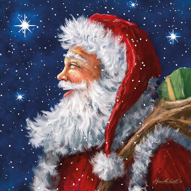 Traditional Santa Christmas Card