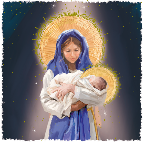 Mother and Child Christmas Card