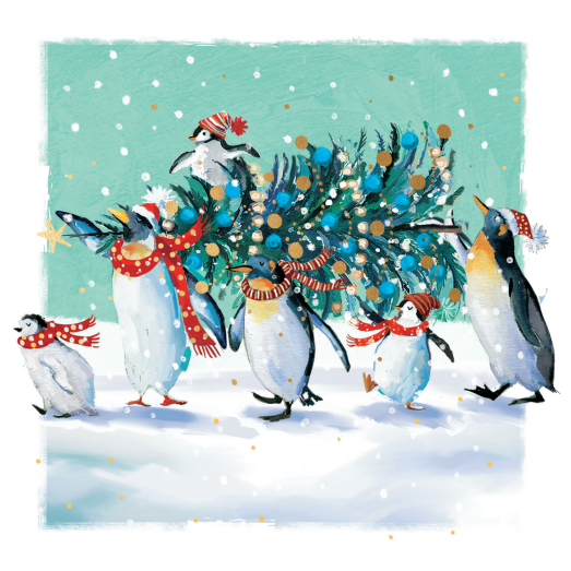 Waddling Home for Christmas Card