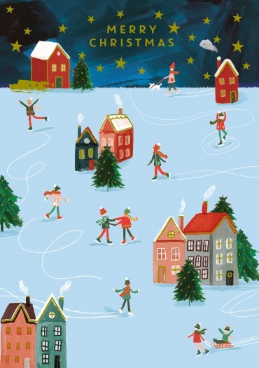 Christmas Skating Card