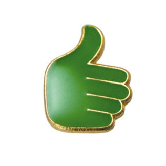 Thumbs Up Lapel Pin Badge – Green