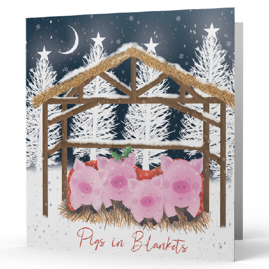 Pigs in Blankets Christmas Card