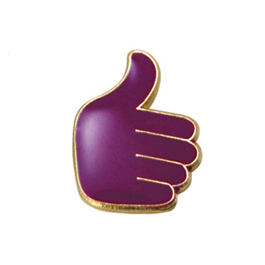 Thumbs Up Lapel Pin Badge – Pink